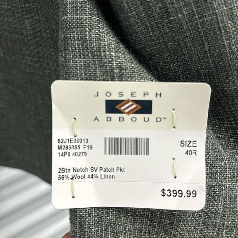 Joseph Abboud linen and wool sports jacket size 40 regular. NEW $399 - Picture 10 of 13